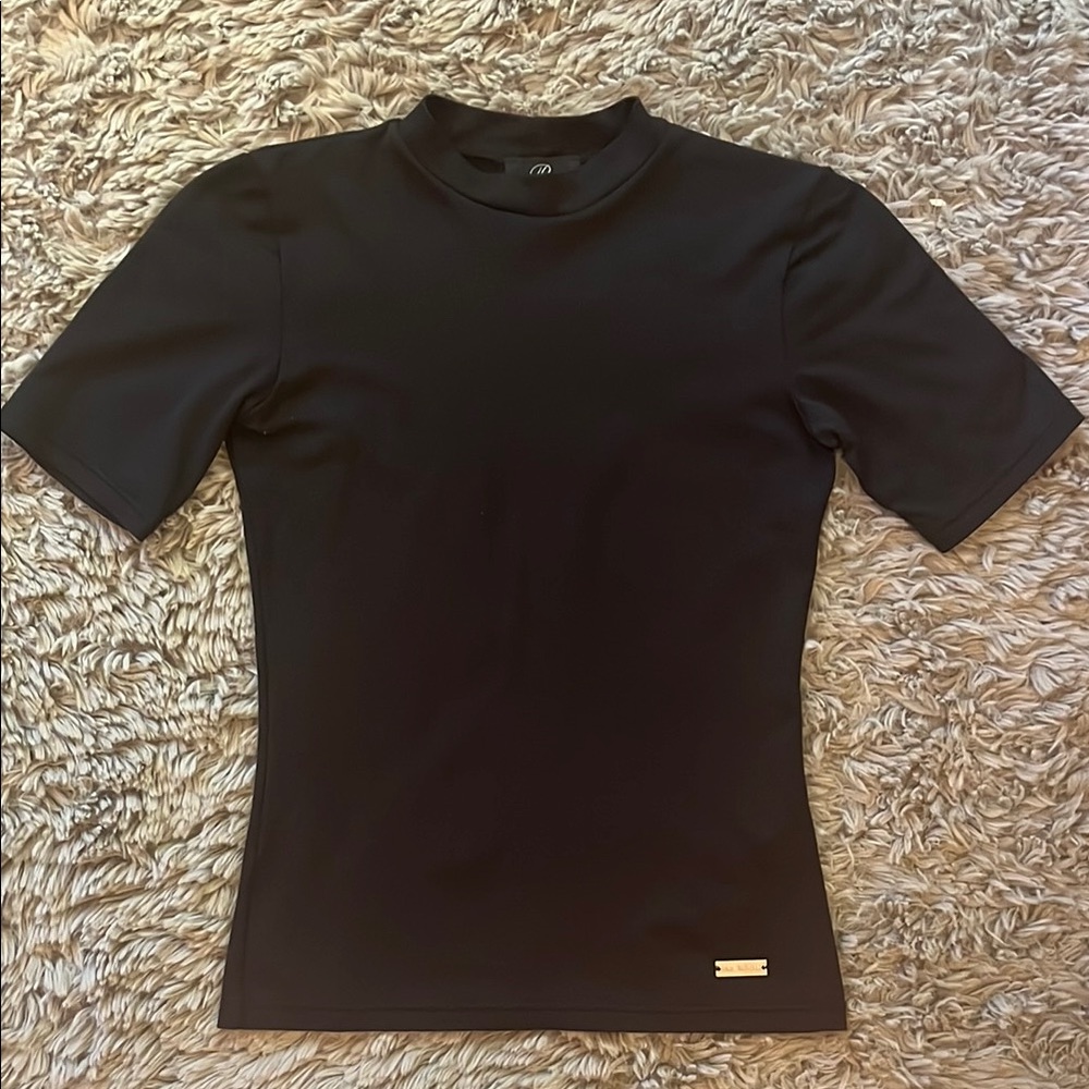 Pink Tartan Black Fitted Short Sleeve Tee